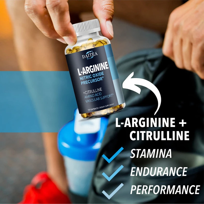 Powerful nitric oxide supplement with L-citrulline and essential amino acids to make training longer and harder