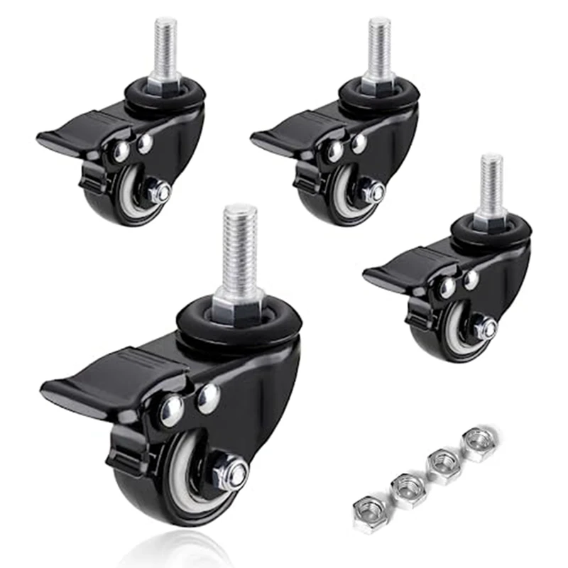 

Casters Wheels, Casters Set Of 4 Heavy Caster Wheels Heavy Duty With Brake, For Cart Furniture