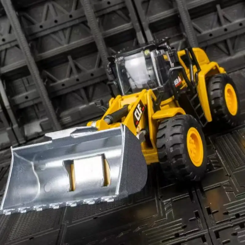 Simulación de la serie de vehículos de ingeniería, modelo doblador de carretera con detalles ligeros y desmontables, juguetes móviles, detalles ricos para niños