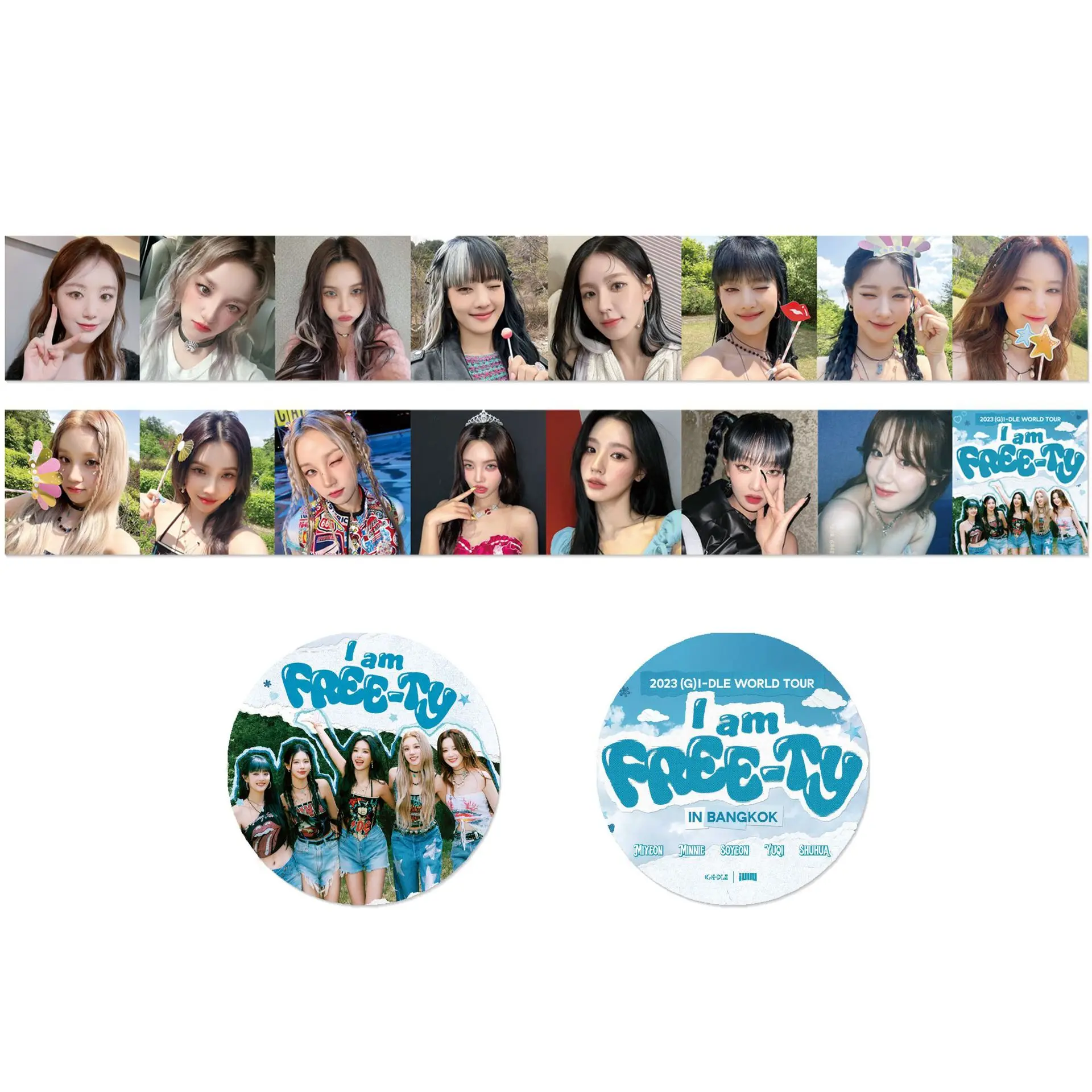 Kpop GIDLE Sticker Washi Tape New Album I Feel Deco Adhesive Tape DIY Sticker Scrapbook Stationery Supplies Fans Gift