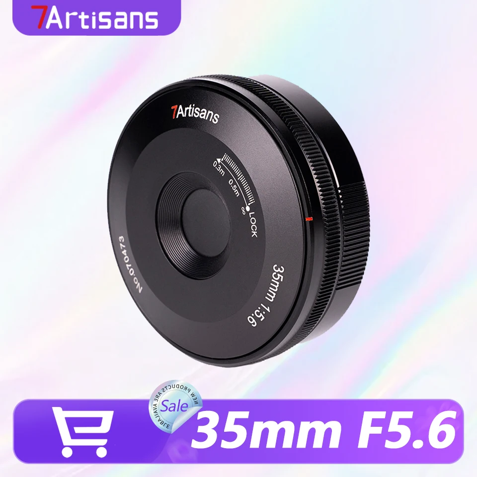 

7Artisans 35mm F5.6 Full Frame Pancake Lens 13mm Ultra Thin 128g Manual Focus for Leica M Sony E Nikon Z Canon RF