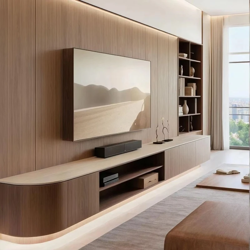 

Modern living room minimalist design furniture, luxury TV cabinet, wooden TV cabinet