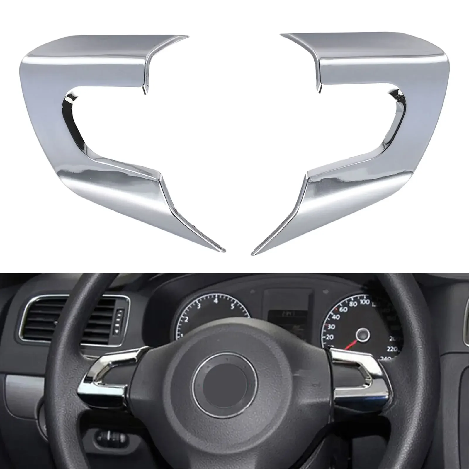 Steering Cover Car Sequin Trim Car Interior Decoration High Reliability High Universality Stable Characteristics For Golf 6 MK6