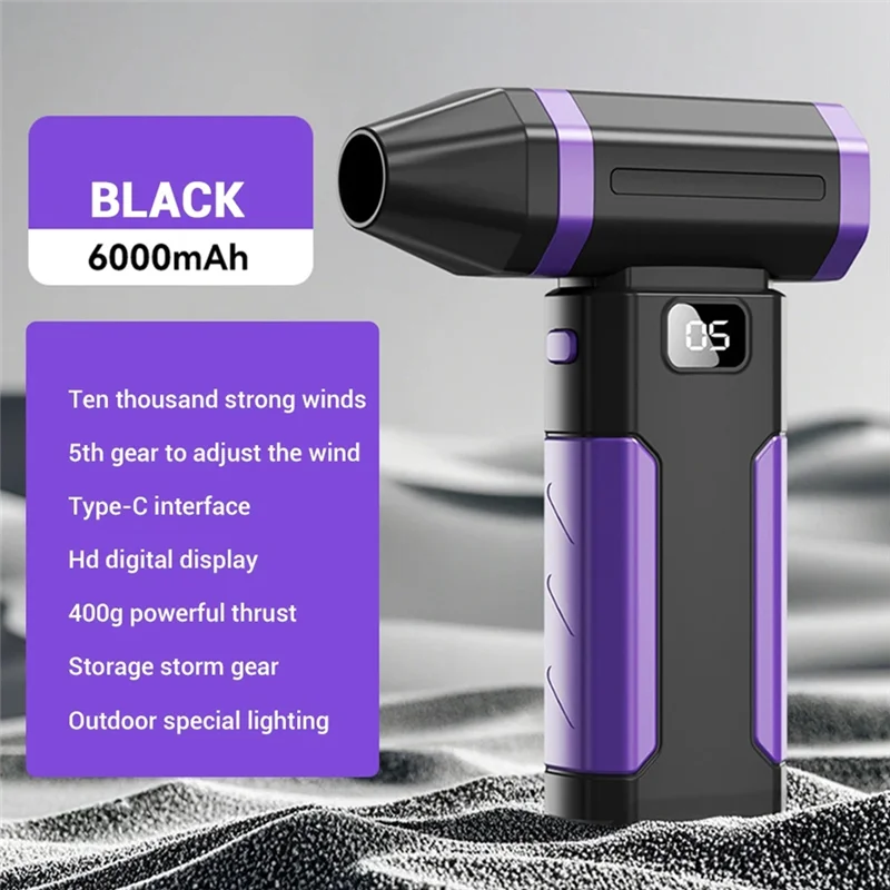 ABBO-รถพัดลมเป่าหิมะเครื่องเป่าลมแบบชาร์จไฟได้ 450000RPM การเผาไหม้แบบไม่มีแปรง-รองรับพัดลมขนาดเล็ก B
