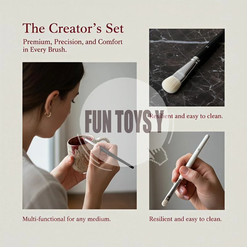 Miniature Painting Dry Brush Kit 3/4/6Pcs Multi Size Detail Brushes for Mini Figurine Tabletop Game Model Paint