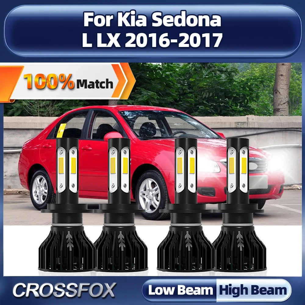 

240W LED Headlight Bulbs 40000LM High Low Beam Auto Headlamps 12V 6000K White Plug And Play For Kia Sedona L LX 2016 2017
