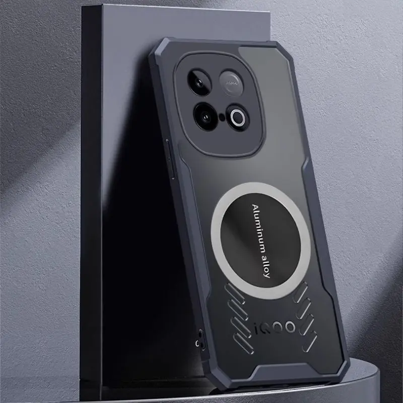 ل VIVO IQOO Neo 10 الصين Z10 5G حالة المغناطيسي واضح تبديد الحرارة وسادة هوائية للصدمات قذيفة ل IQOO 13 Neo10 Z 10 الغطاء الخلفي