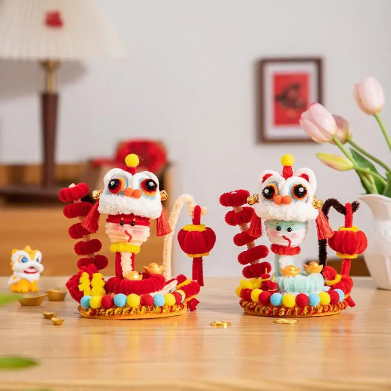 Year Of Snake Handmade Crafts Snake Year Desktop Craft Decor Twisted Stick Snake Pipe Cleaners Craft Kits Lion Dance Snake Year