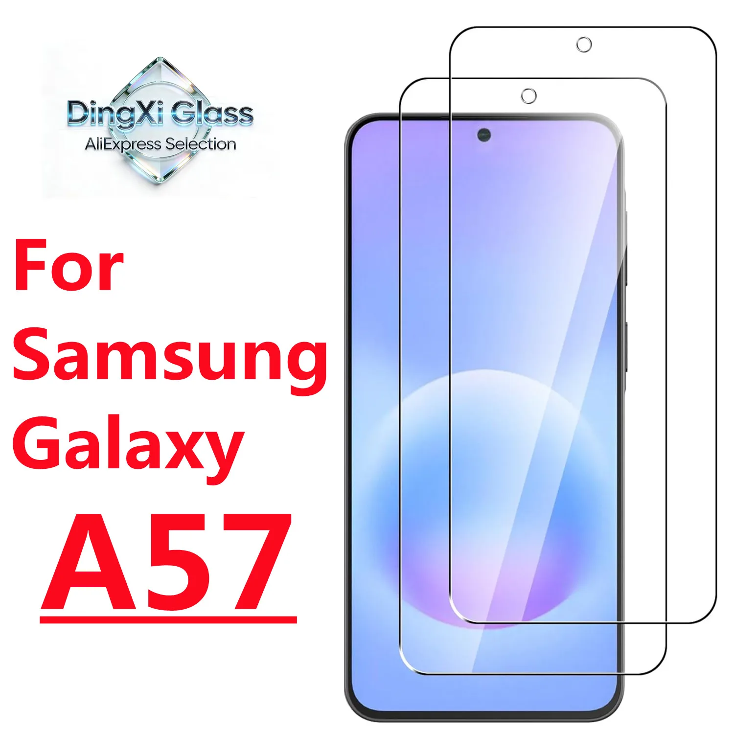 Protector de pantalla de vidrio templado de alta definición y anticaídas para Samsung Galaxy A57 5G