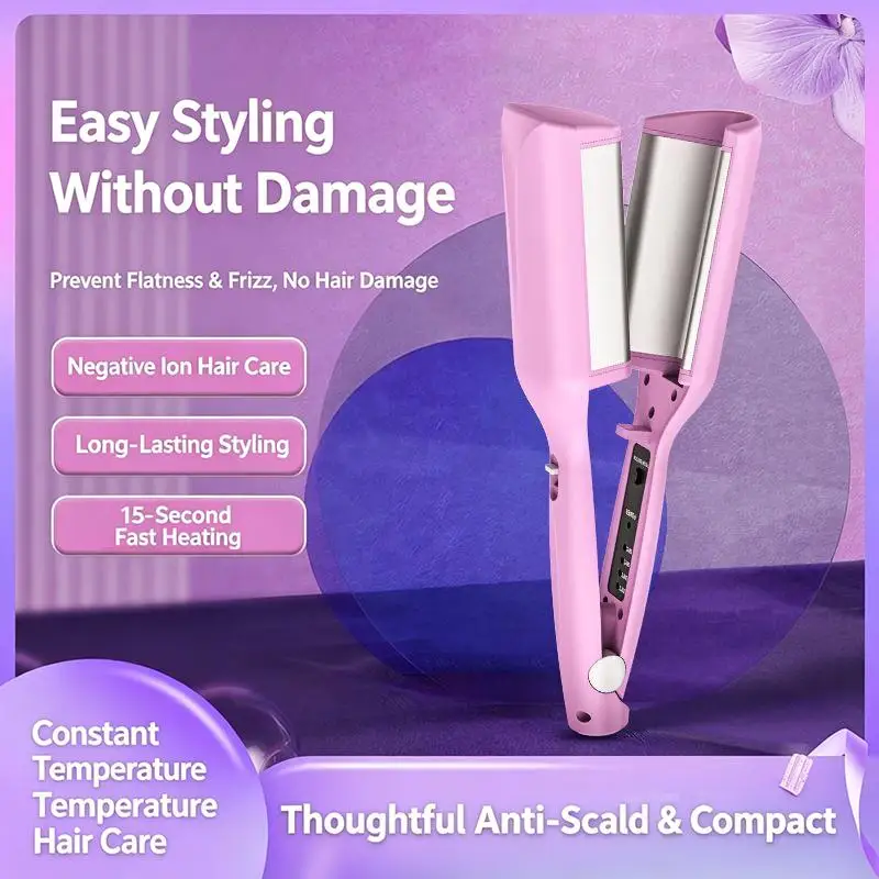 Fast Heating Hair Styling Tool 32mm Automatic Hair Curler Stick Curler Portable Big Wave Rotating Iron Hair Curling
