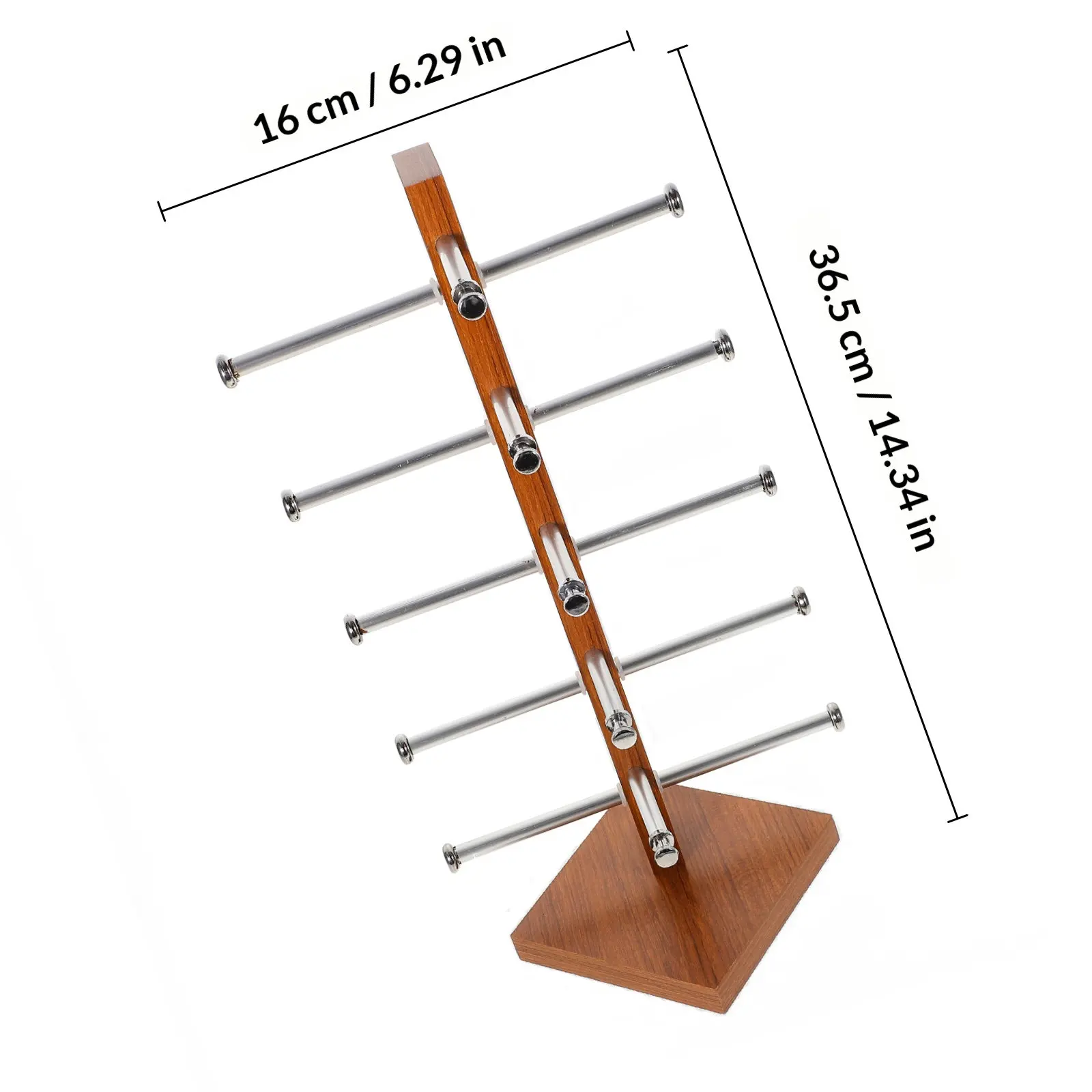 Multi-Tier Wooden Glasses Holder Stand Riser for Sunglasses Eyeglasses Ski Goggles Display Storage Desktop Countertop Dresser
