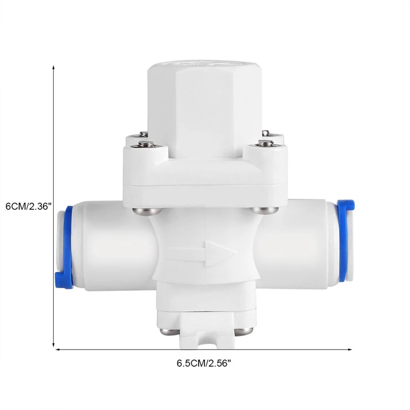 Water Pressure Valve 3/8Inch Reducing Valve Water Pressure Relief Regulator For RO System Water Regulator Controls