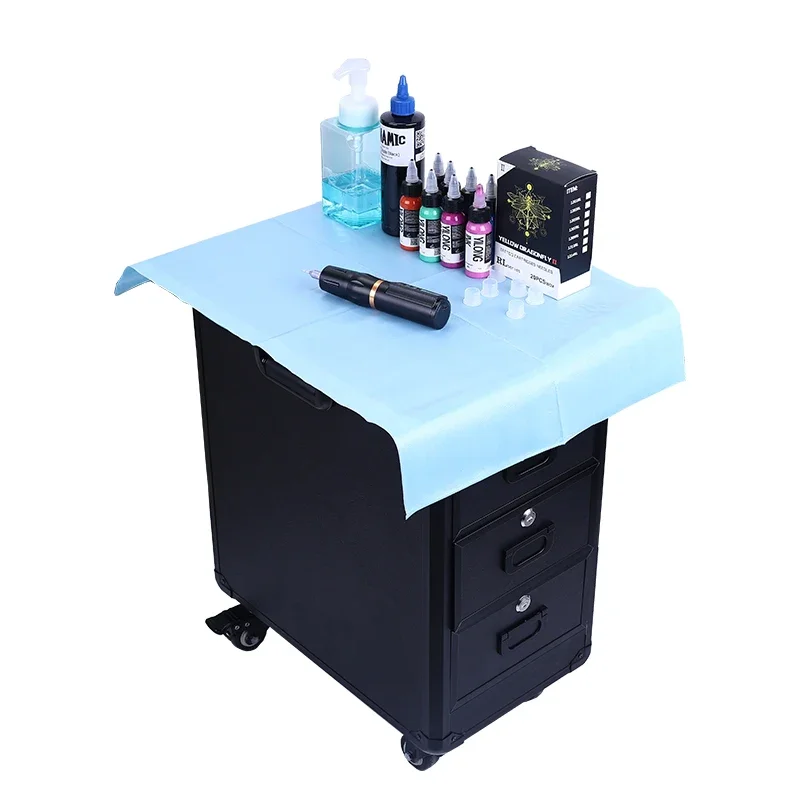 High-Capacity  Draw-Bar Box Dual Purpose able Arm Bracket Portable Suitcase Tattoo Trolley Bag Artist Tools Storage Cas