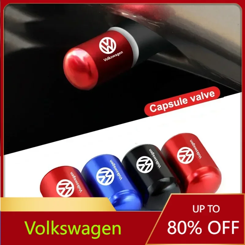 

Styling Mouldings 2026 Hot For VW VOLKSWAGEN 4Pcs Car Styling Wheel Tires Bolt-in Valve Caps Badge Accessory For Volkswagen VW P