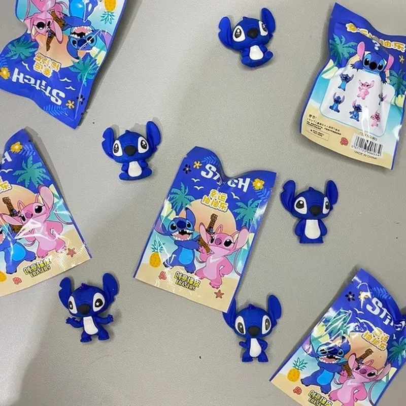 Disney Stitch Eraser 8/32pcs  Kawaii Student Stationery  Cartoon 3d Blind Bag Pencil Eraser Cleaning Tools Cute School Gifts