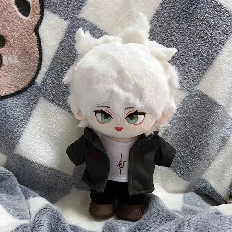 20cm Danganronpa Nagito Komaeda Plush Doll Stuffed Toy Plushies Cartoon Dress Up Cotton Doll Outfits Toys For Adults Kids