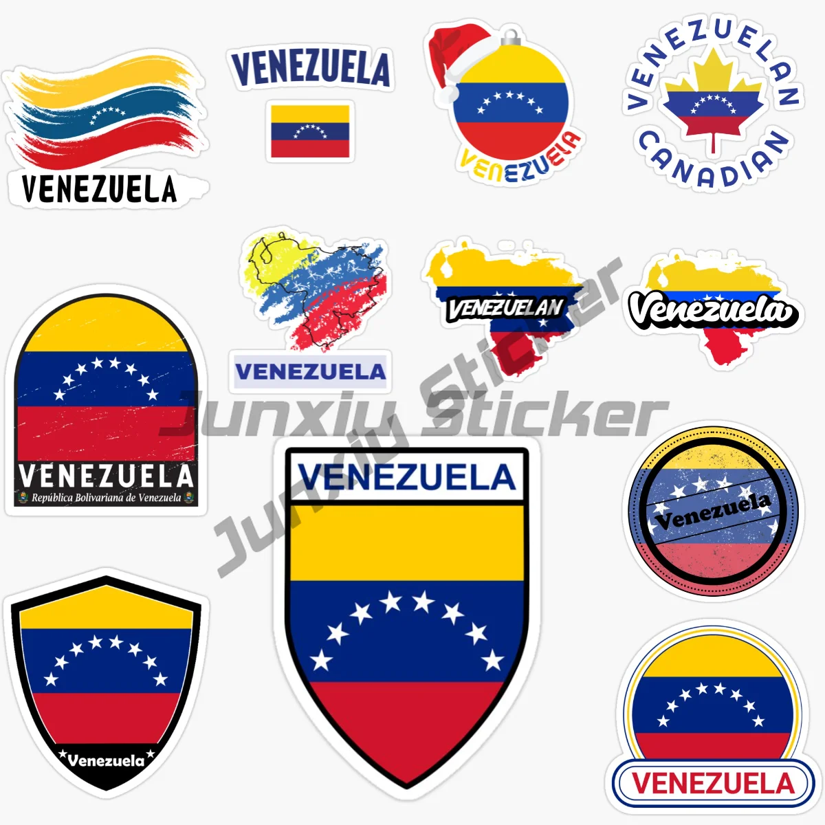 VENEZUELA Flag Scenic Travel Decal Vinyl Car Sticker Car Truck Vehicle Car Accessories