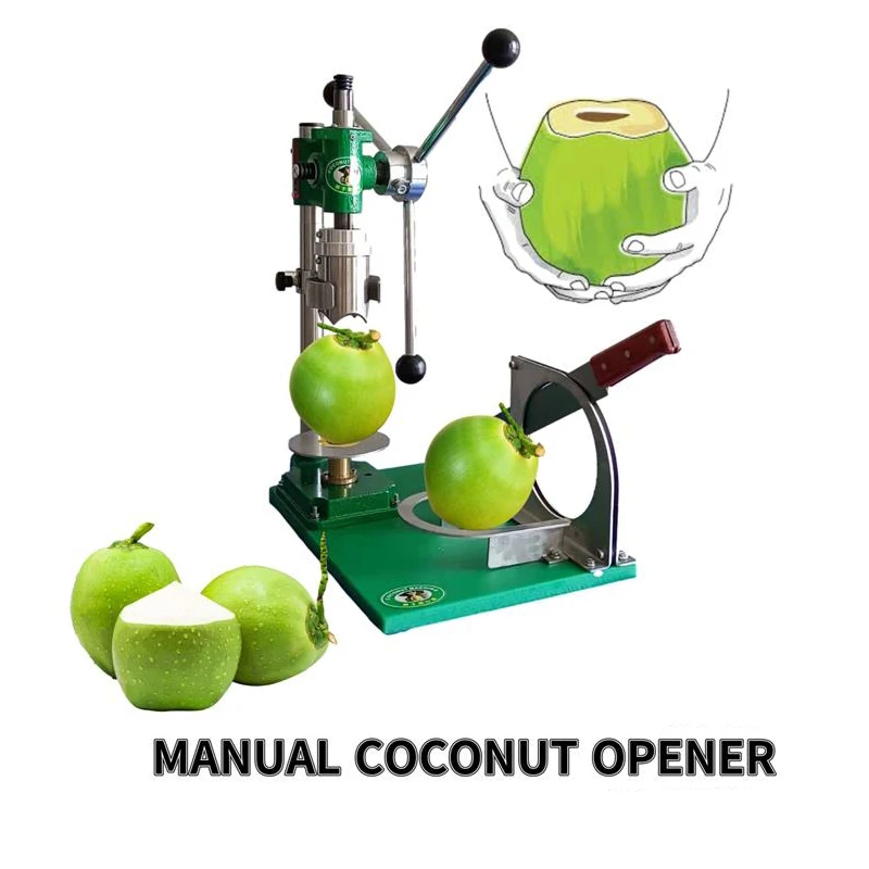Máquina de apertura de coco verde fresco, cortador de coco tierno, herramientas abridoras para abrir máquina cortadora de coco comercial
