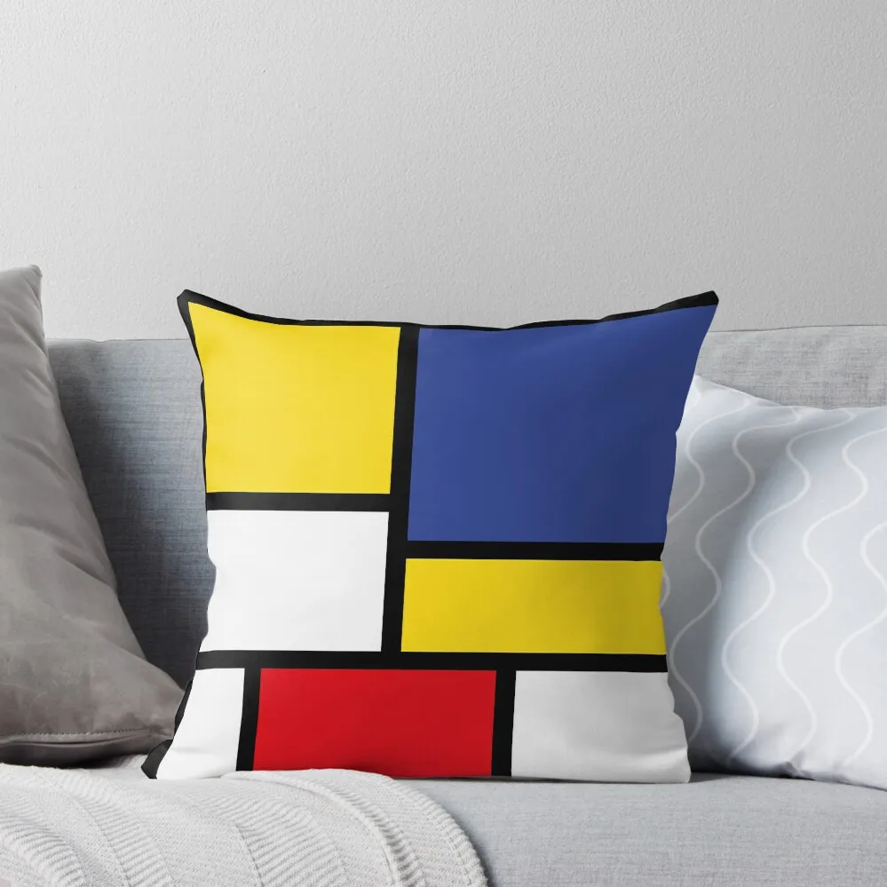 

Mondrian Minimalist De Stijl Modern Art Abstract Design New Throw Pillow Pillow Case Pillow Cover Christmas Pillows