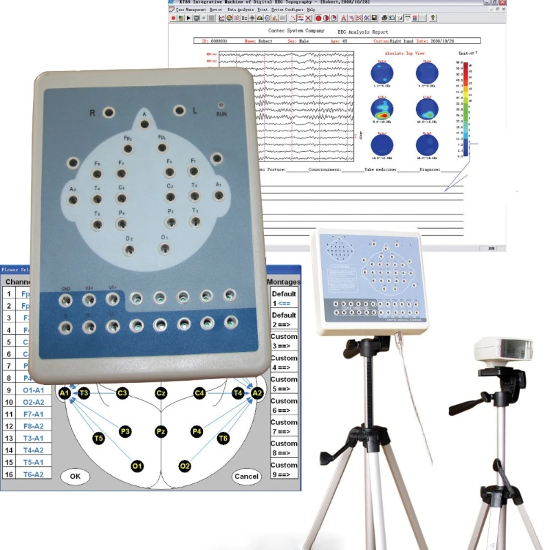 16 24 32 Channels Digital Electroencephalograph Ambulatory Equipment EEG Machine Electric Brain Electroencephalogram Mapping