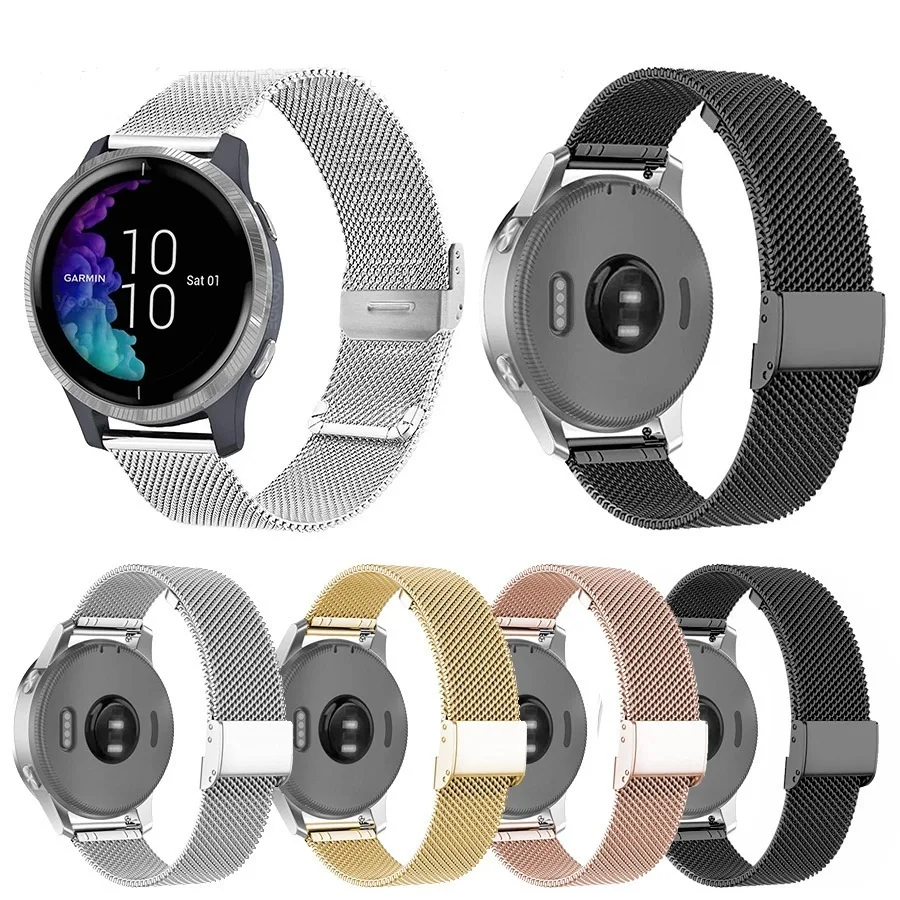 18mm 20mm 22mm Strap For Garmin Vivoactive 6 5 4 4s Band Watch Venu 3 2 2s 3s SQ Forerunner 970 165 Bracelet Wristband