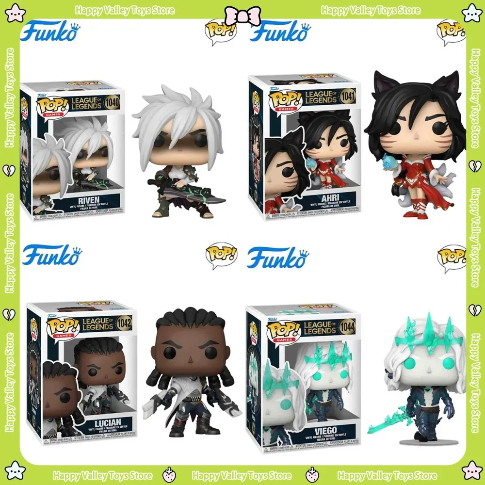 In Stock Funko Pop League of Legends Battle Two Cities Ahri Viego Senna Riven Model League of Legends Figurines Christmas Gift