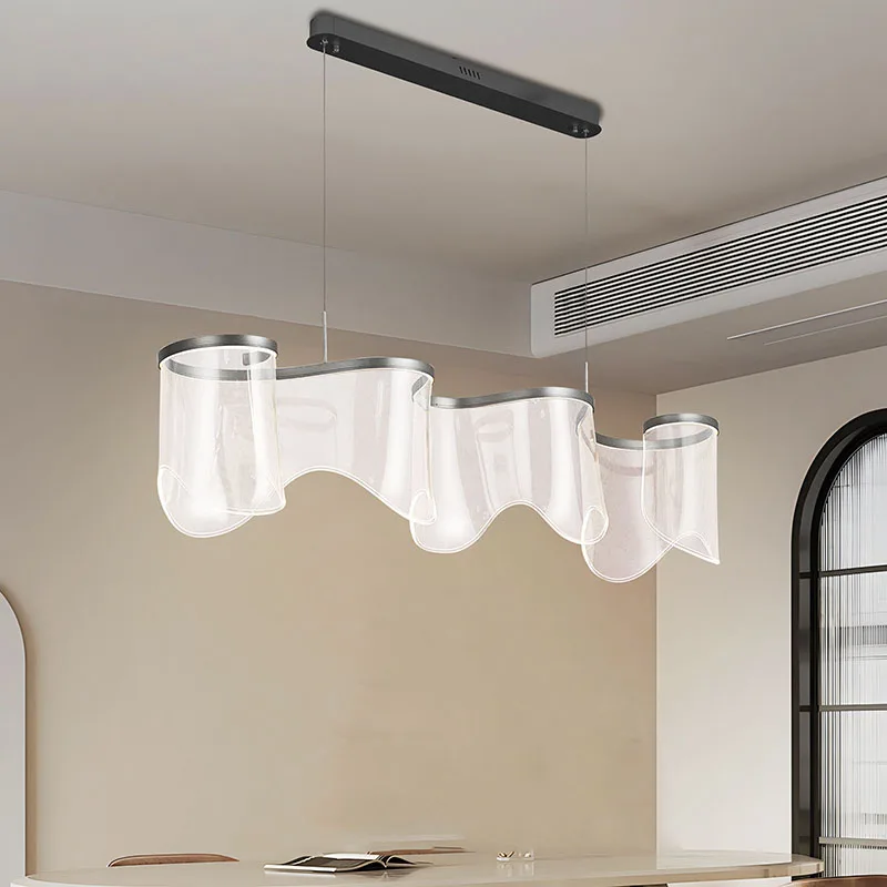 

Скандинавские дизайнерские длинные волны, домашний декор, люстры, светодиодные подвесные светильники для ресторана, гостиной, спальни, потолочный светильник для внутреннего освещения