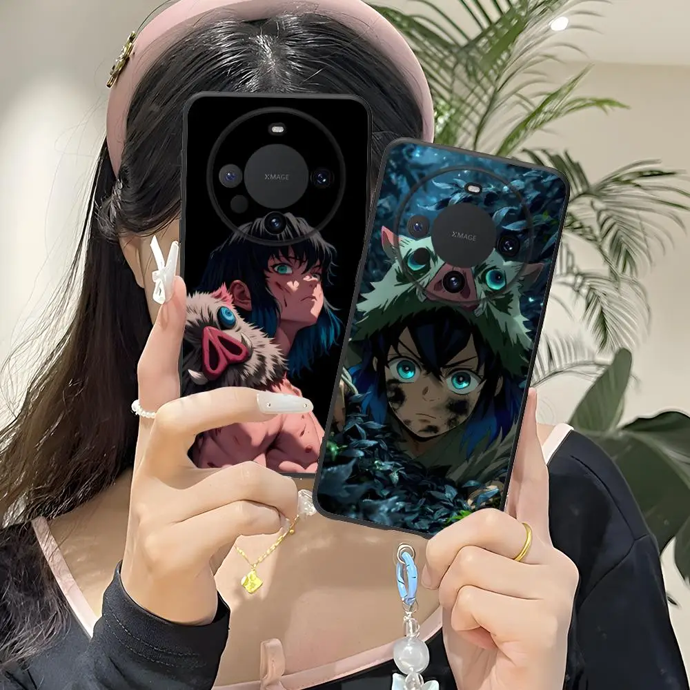 حافظة هاتف Demon Slayer Inosuke لهاتف Huawei Mate 60 50 40 30 20 10 Pro Plus Lite E 5G طباعة ملونة واقية فاخرة جميلة