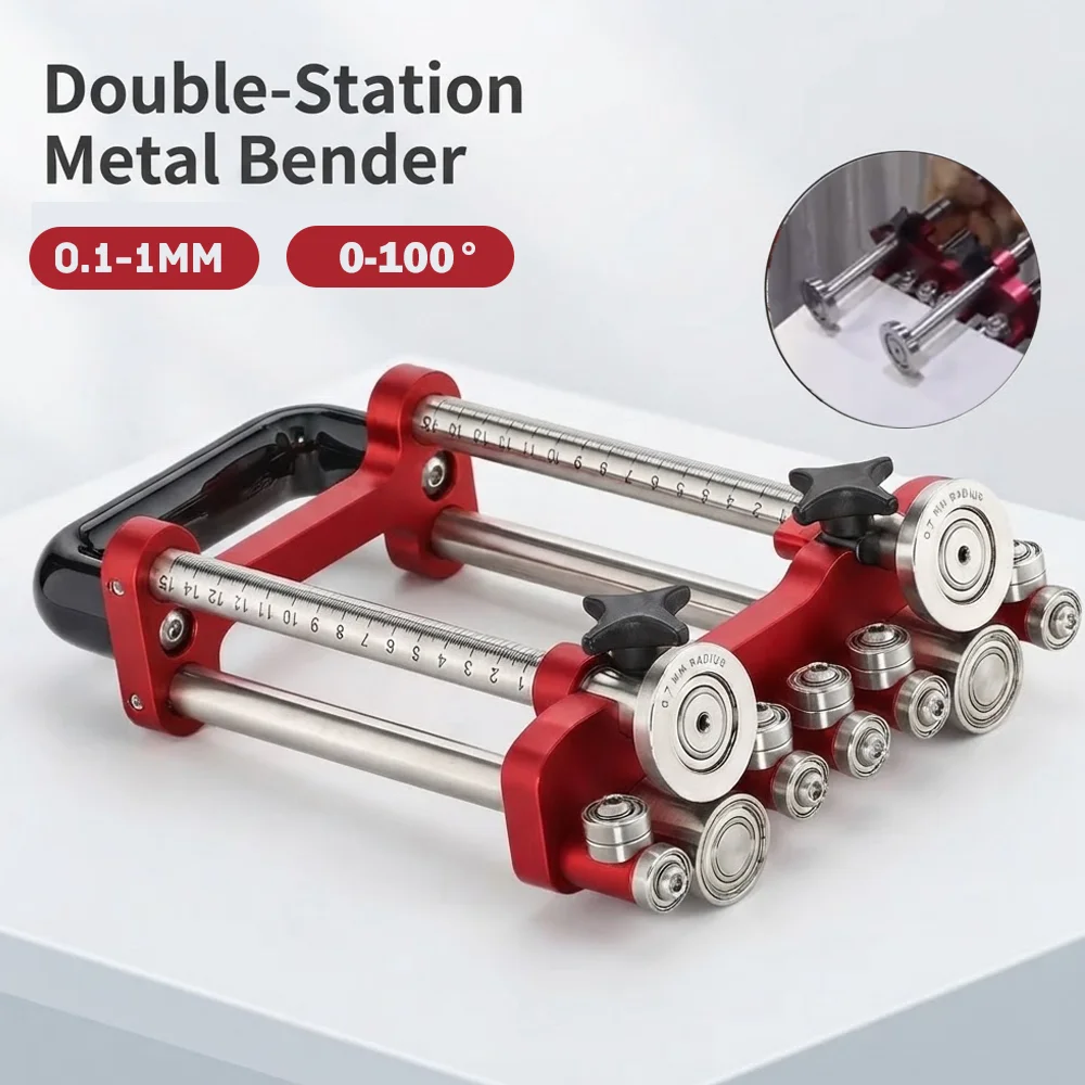 0.7-17.8CM Portable Sheet Metal Roller 4-axis High Chromium Steel Metal Bending Machine for Metal Pipe Rolling Bending/Workshops