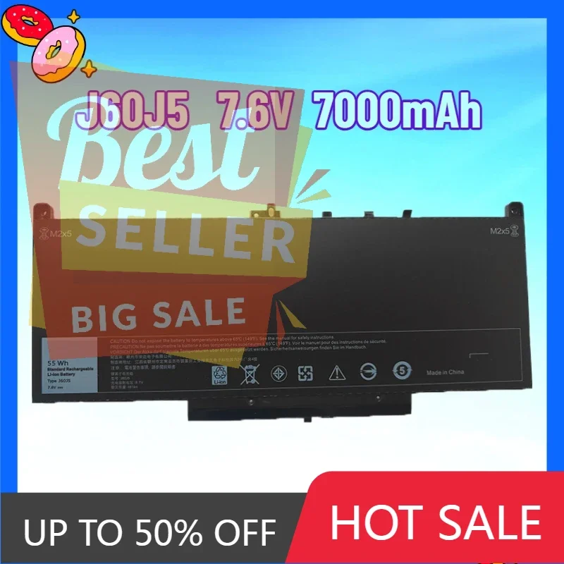 

New J60J5 Suitable for Dell Latitude E7270 E7470 R1V85 MC34Y Laptop Battery 7.6V 7000MAH