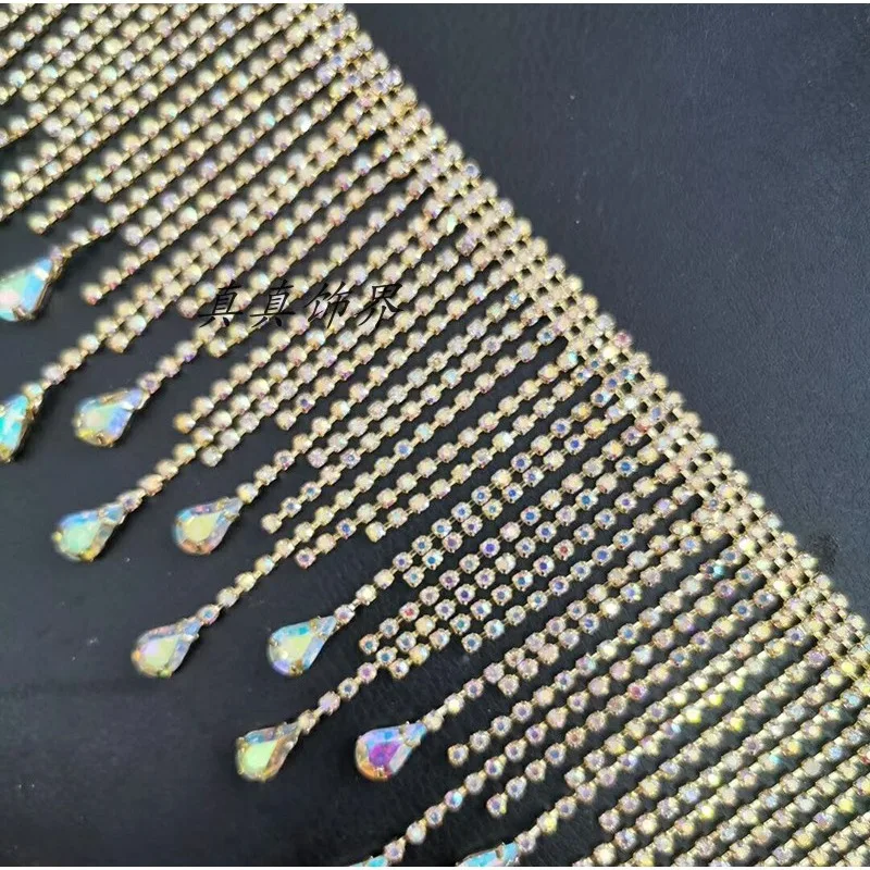 Cadena de gota de agua superllamativas personalizada, accesorios DIY, accesorios para azafata de escenario, traje de espectáculo, chal, cadena de zapatos