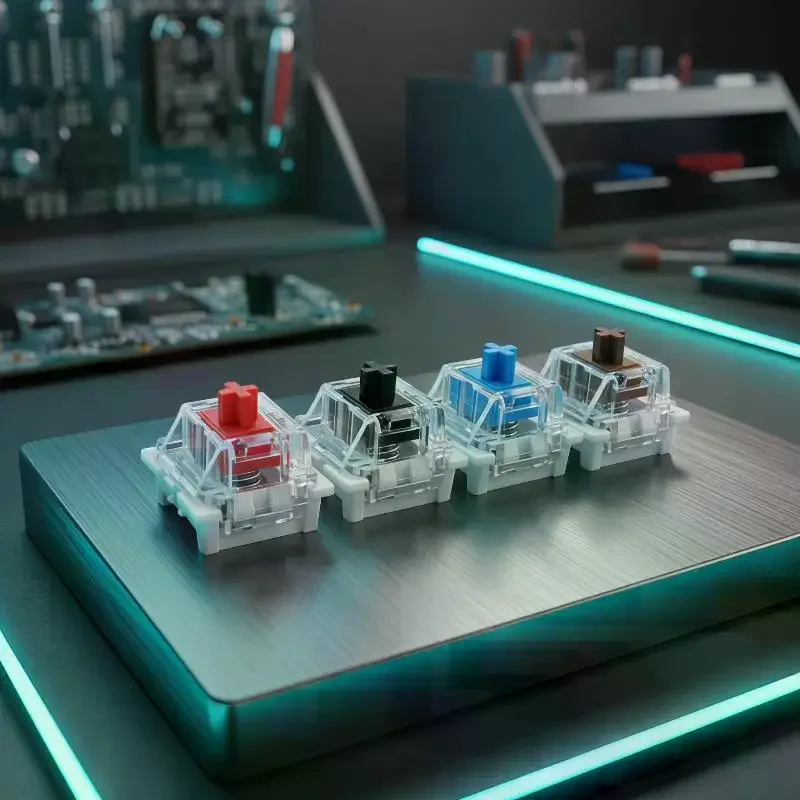 Mechanical Keyboard Switches With Clicky Feedback And Switch Puller For Mechanical Keyboard Building Typing DIY