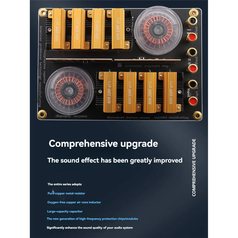 【ABUP】High-Crossover Board 2000Hz 800W Dual Tweeter High-Pressure 2 Way Speaker Frequency Divider Filter Audio Hi-Fi Crossover