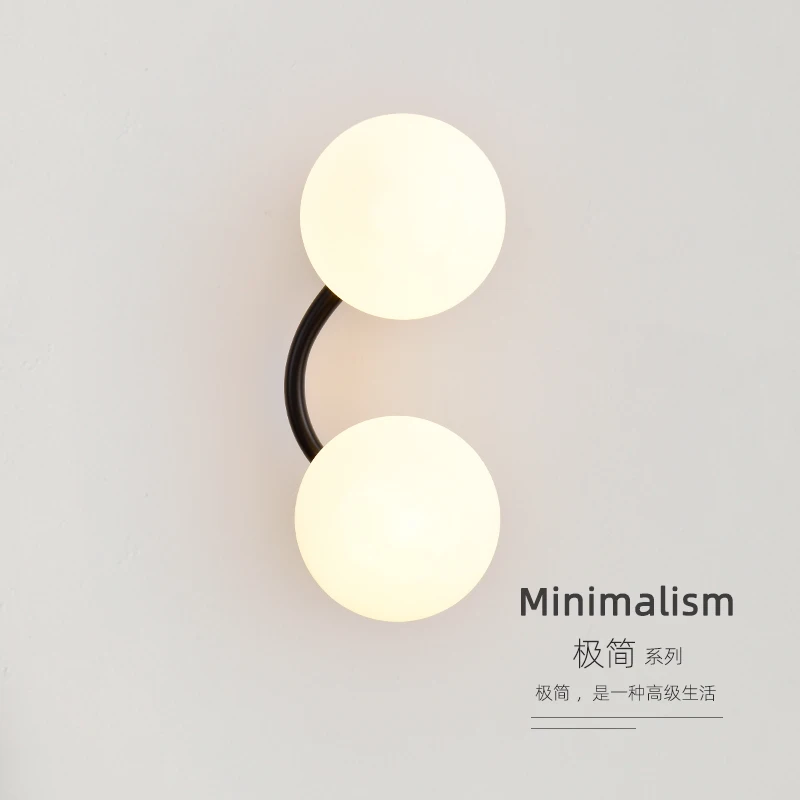 Extra bright wall  bedroom bedside  simple modern American villa, living room background wall  staircase aisle lamp 8903