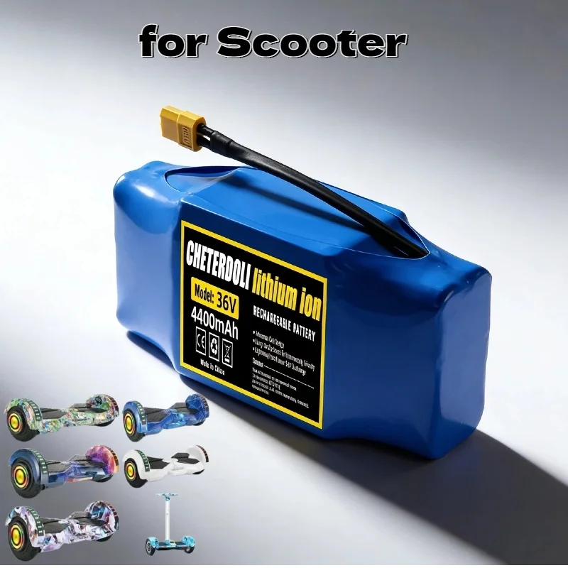 

36V 10S2P 4400mAh Lithium Battery Pack Reliable Safety Power Supply for Self Balancing Scooter HoverBoard Unicycle CHETERDOLI