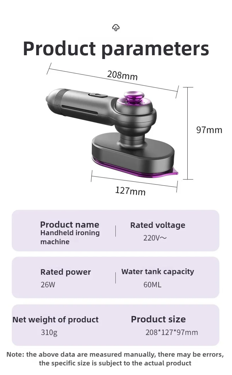 Portable Mini Steam Iron for Clothes Foldable Handheld Electric Ironer Wet Dry Garment Steamer Ironing Machine Travel Home Appli image 5