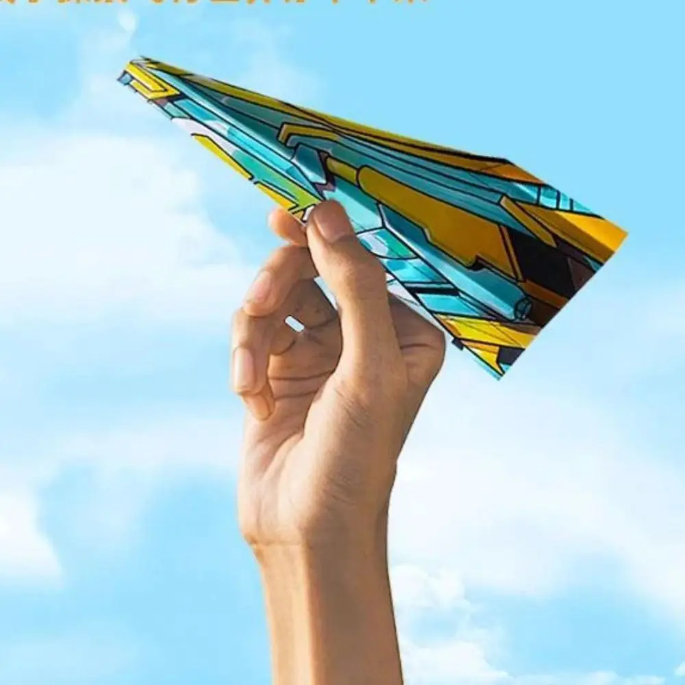 Paper Handmade Colored Paper Set Art Learning Montessori Airplane Origami Set Folding Cartoon Versatile Paper Aircraft