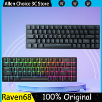 Original Teamwolf Raven68 Mechanical Keyboard Magnetic Switch Quick Trigger 8K Hot Swap Laptop Office Gamer Pc Gaming Keyboard