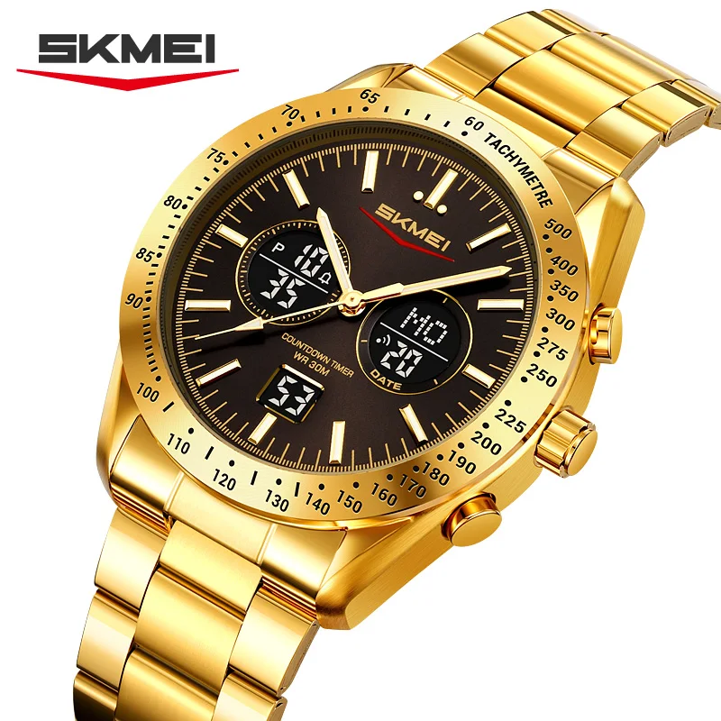 

SKMEI 2503 Multifunctional Clock reloj hombre New Luxury Business Men's Sports Digital Watch Dual Display Waterproof Electronic