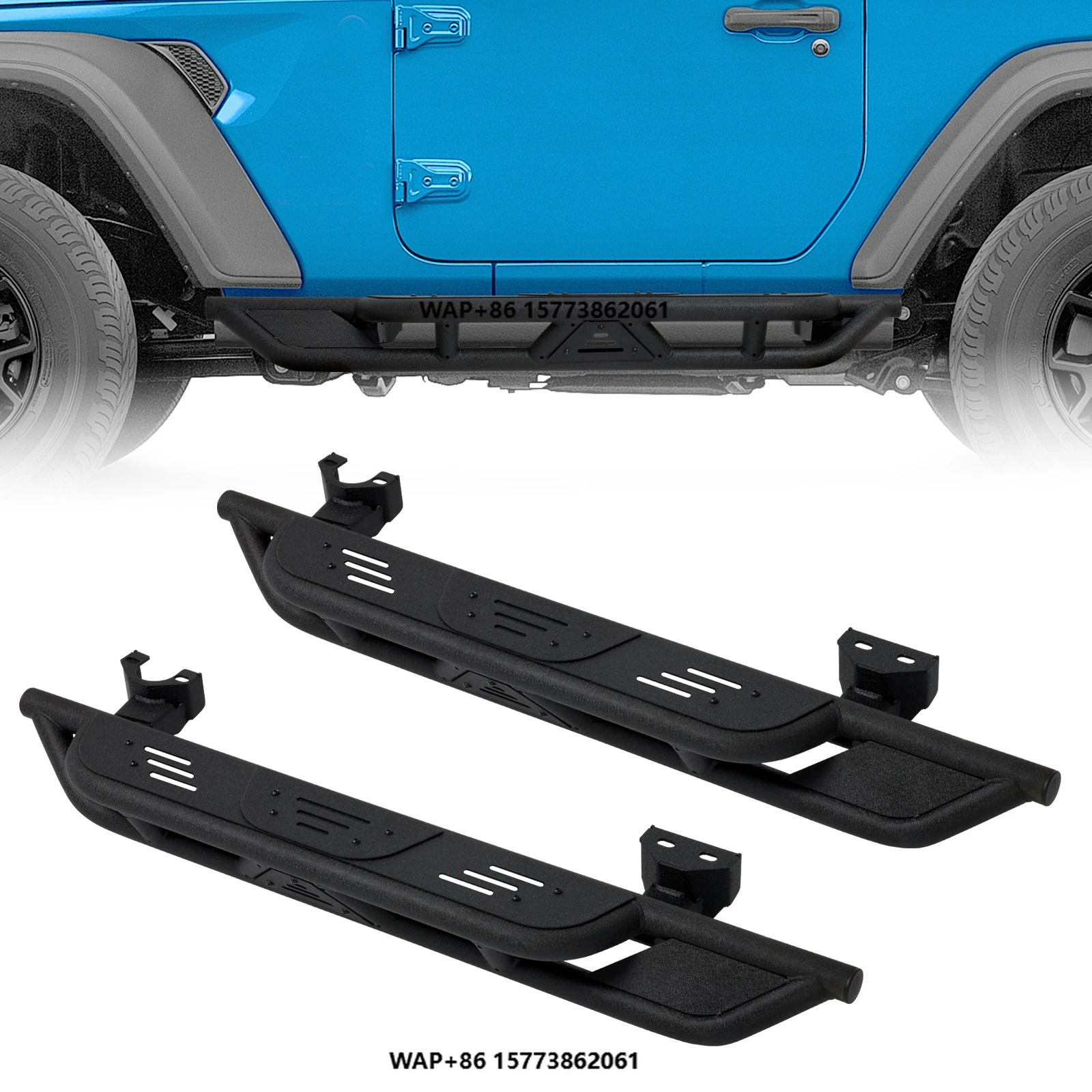 

Stealth Auto Side Entry Access Running Boards Steel Pedals for JP Wrangler 2 Door JL Enhanced Side Step Bar