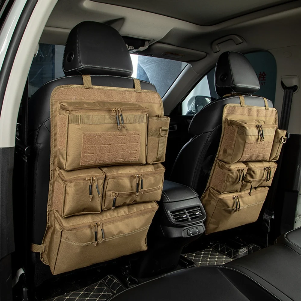 

Oxford Cloth Multifunctional Car Rear Seat Hanging Storage Bag Tactical Luggage Organizer for SUV RV Outdoor Travel Camping Use