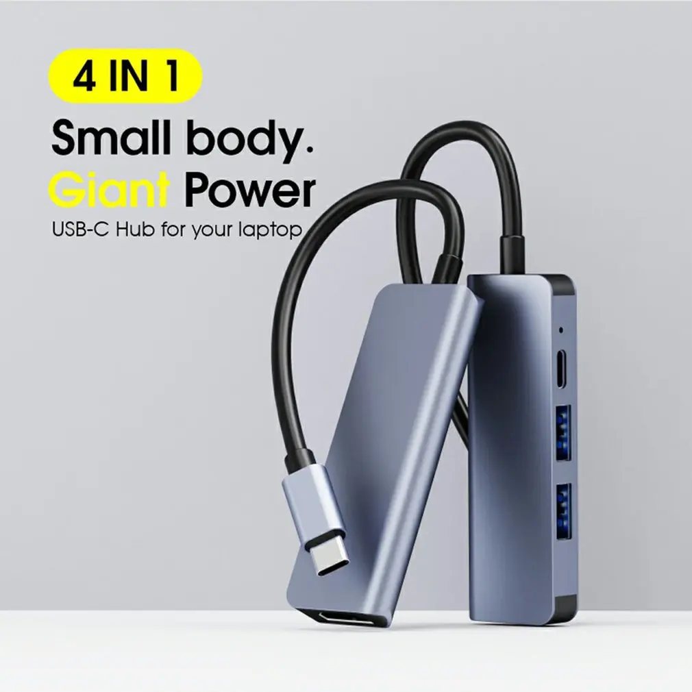 5/4 in 1 USB C Hub to LAN HDMI-compatible USB2.0 Docking Station Adapter PD Charging Readable Card for Macbook Pro/Air M1