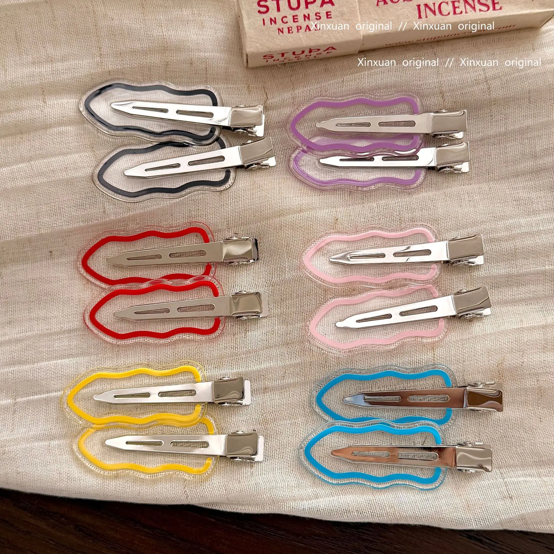 Candy Color Sweet No Crease Hair Clips for Women Side Bangs Forehead Messy Hair Makeup Face Washing Cosmetic Accessory
