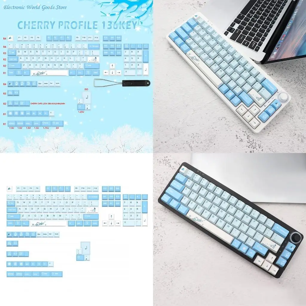 

A3PD 136 Pieces PBT Keycap Cherry Profile DYE-SUB Keycap For Cherry MXSwitch Mechanical Keyboard DZ60 SK61 Keycaps