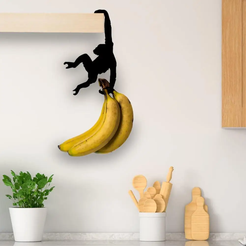 Kait bentuk monyet, dekorasi kait monyet kayu untuk pekerjaan berat menggantung rumah dapur kamar tidur baju handuk tas payung