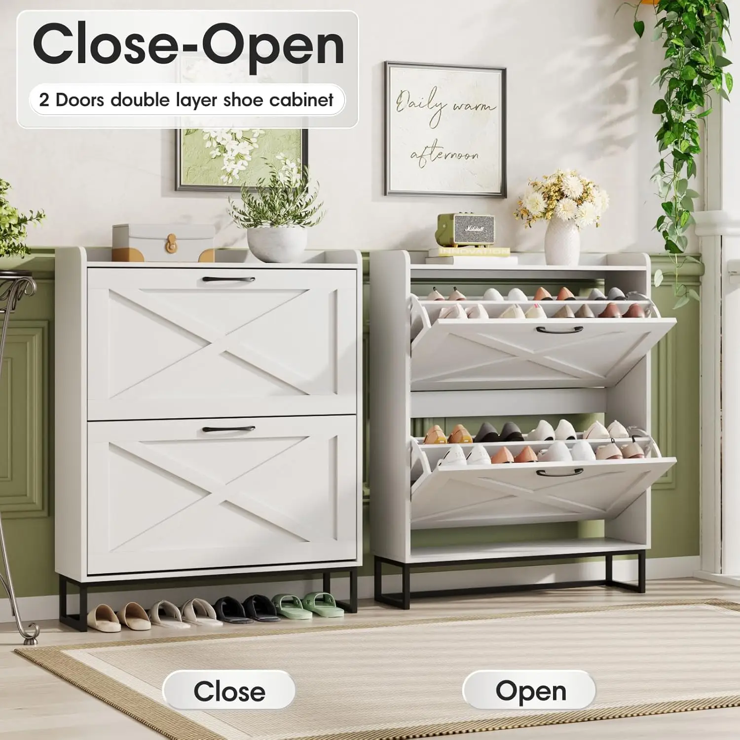 

Simple and Elegant Shoe Rack Wooden Cabinet Storage Shoe Cabinet Family Corridor Bedroom Modern Design Wooden Shoe Rack