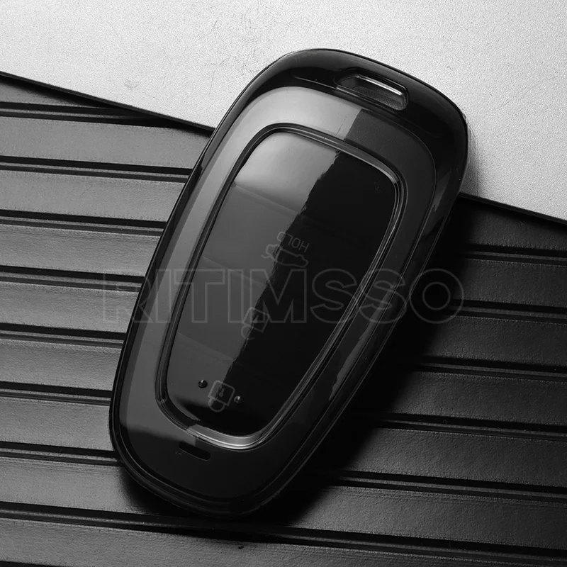 TPU Car Key Holder Case Cover For Hyundai Tucson Solaris Sonata Hybrid NEXO NX4 Santafe Dn8 4 Buttons 2020 2021 2022 Accessories