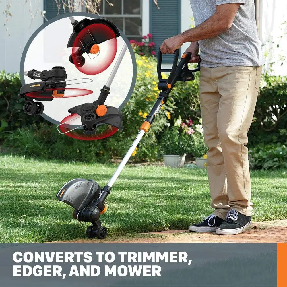 Imagem -03 - Worx-gt Revolução Cortador de Cordas Aparador de Grama Edger Mini-mower 20v 12 Wg170.2