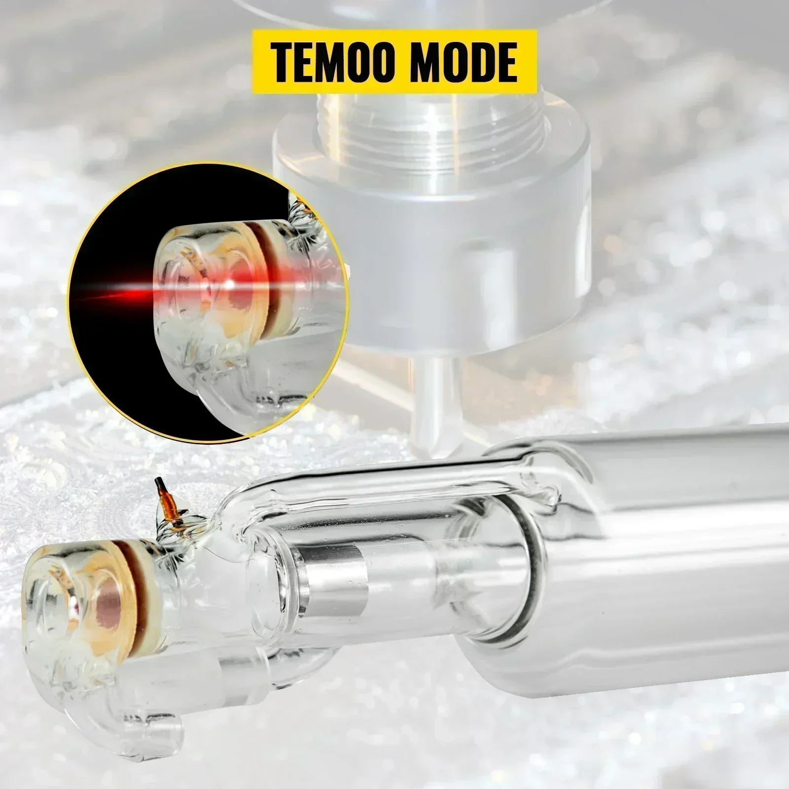 VEVOR Tubo Laser CO2 40W 50W 60W 80W 100W 130W 150W Potente da 700mm a 1830mm Lunghezza Vetro 80mm Diametro per Macchina da Taglio per Incisore