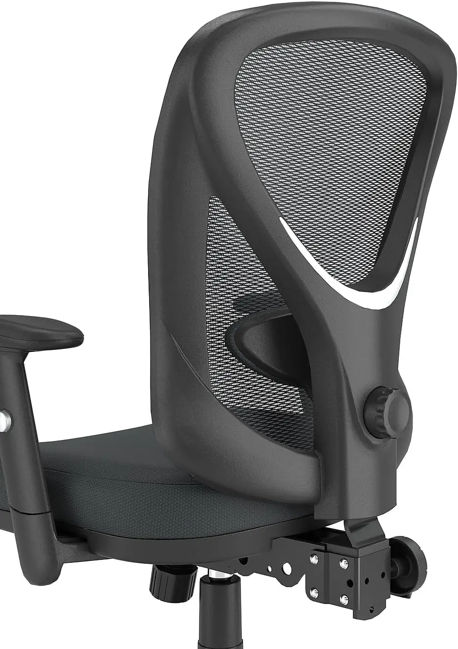 Supporto ergonomico per sedia da ufficio in rete regolabile nera e confortevole per spazi di lavoro moderni per ufficio